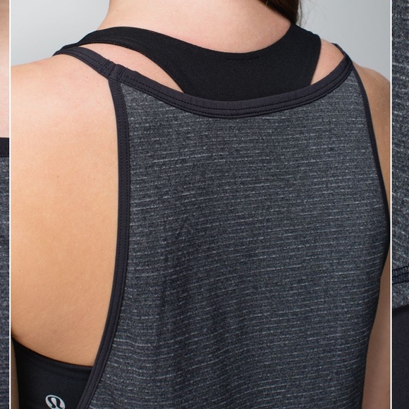 Lululemon Citta Singlet tank in Heathered Black - Picture 2 of 5